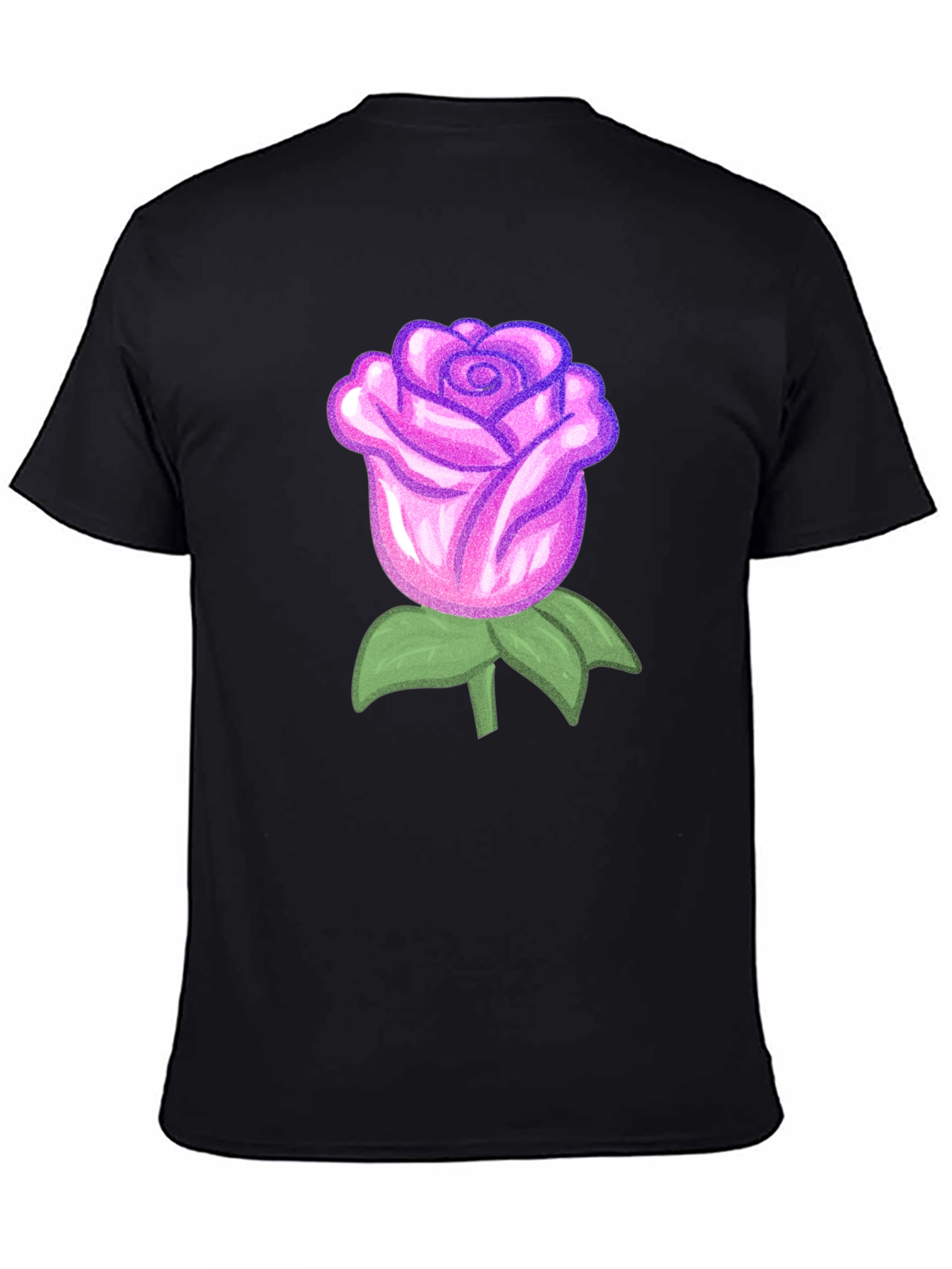 Rose Graphic Black T-Shirt