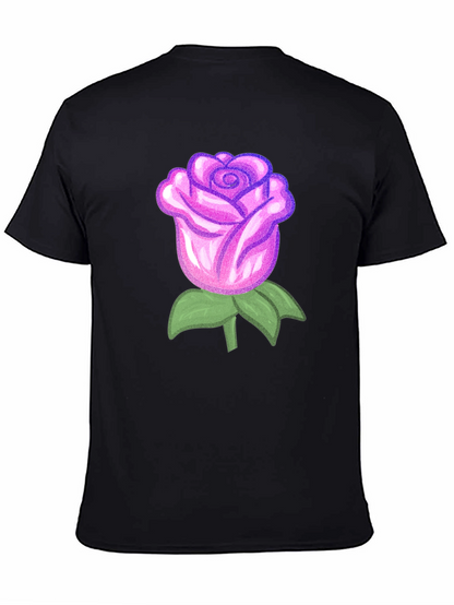 Rose Graphic Black T-Shirt