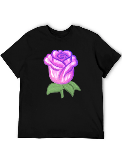 Rose Graphic Black T-Shirt