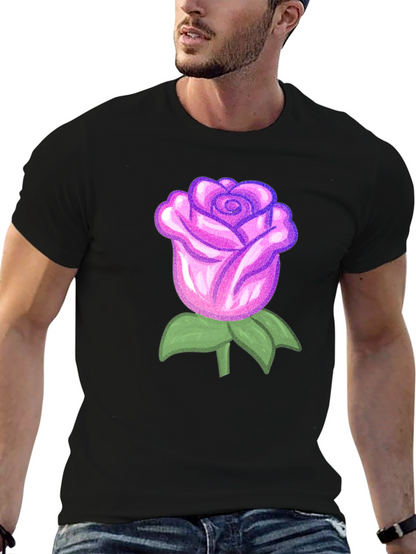 Rose Graphic Black T-Shirt