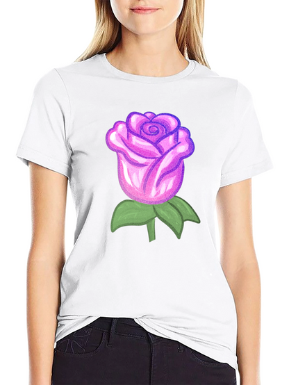 Rose Graphic Black T-Shirt