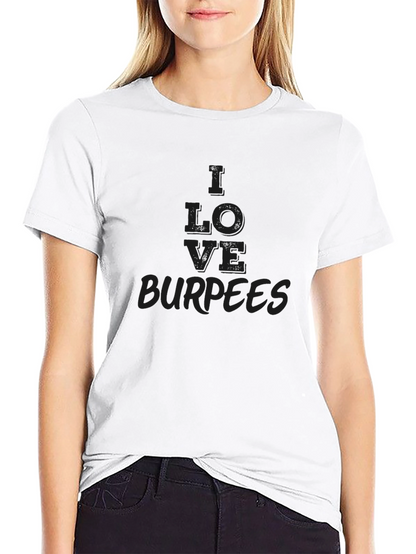 I LOVE Burpees Black Graphic Tee