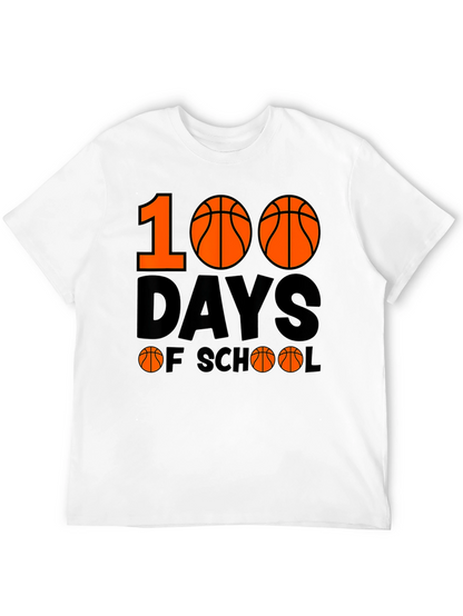 100 Days of School Basketball T-Shirt