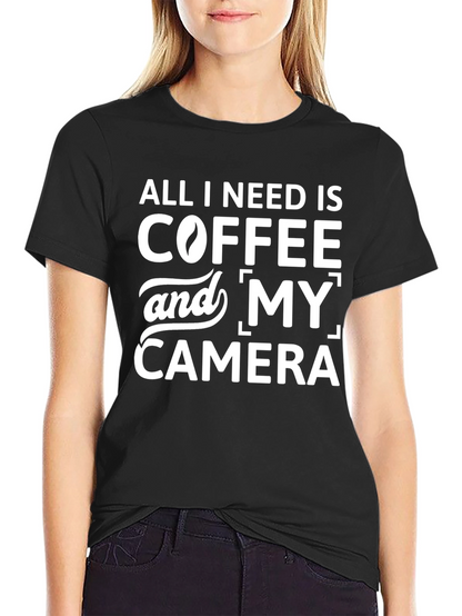 Coffee & Camera Graphic Tee - Unisex T-Shirt