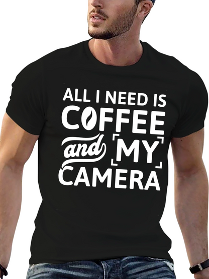 Coffee & Camera Graphic Tee - Unisex T-Shirt