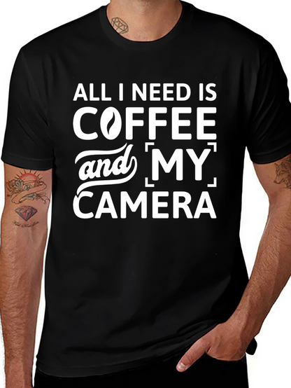 Coffee & Camera Graphic Tee - Unisex T-Shirt