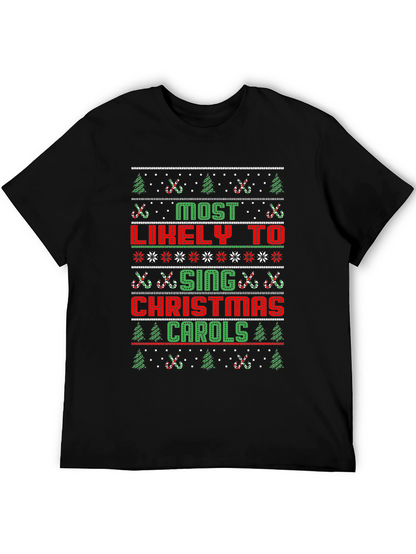 Funny Christmas Carols Graphic T-Shirt