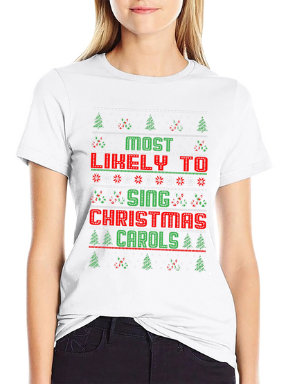 Funny Christmas Carols Graphic T-Shirt