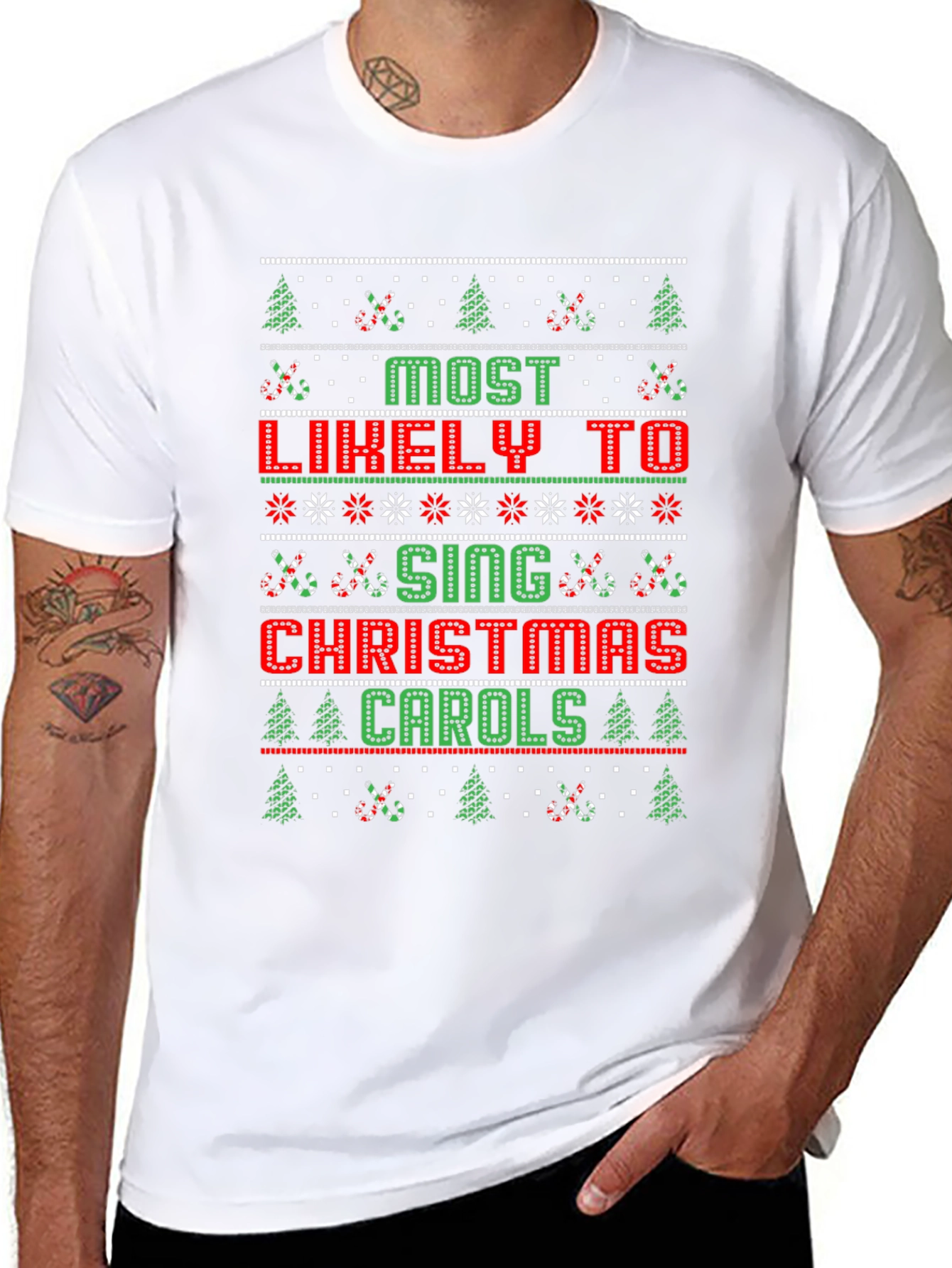 Funny Christmas Carols Graphic T-Shirt