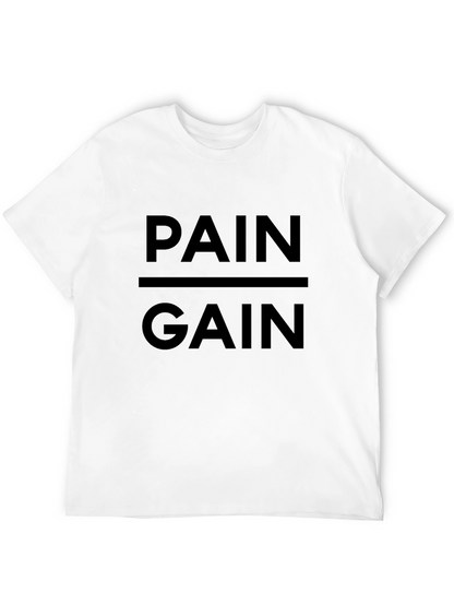 Pain & Gain Black T-Shirt - Gym Motivation Apparel