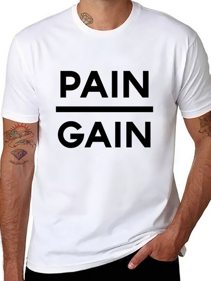 Pain & Gain Black T-Shirt - Gym Motivation Apparel