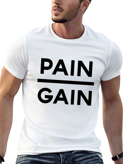 Pain & Gain Black T-Shirt - Gym Motivation Apparel