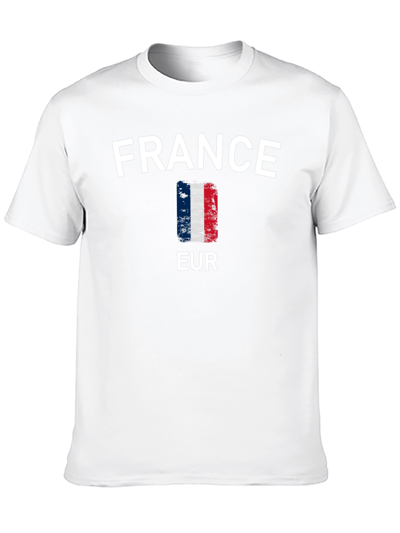 France Flag T-Shirt - Black Cotton Tee