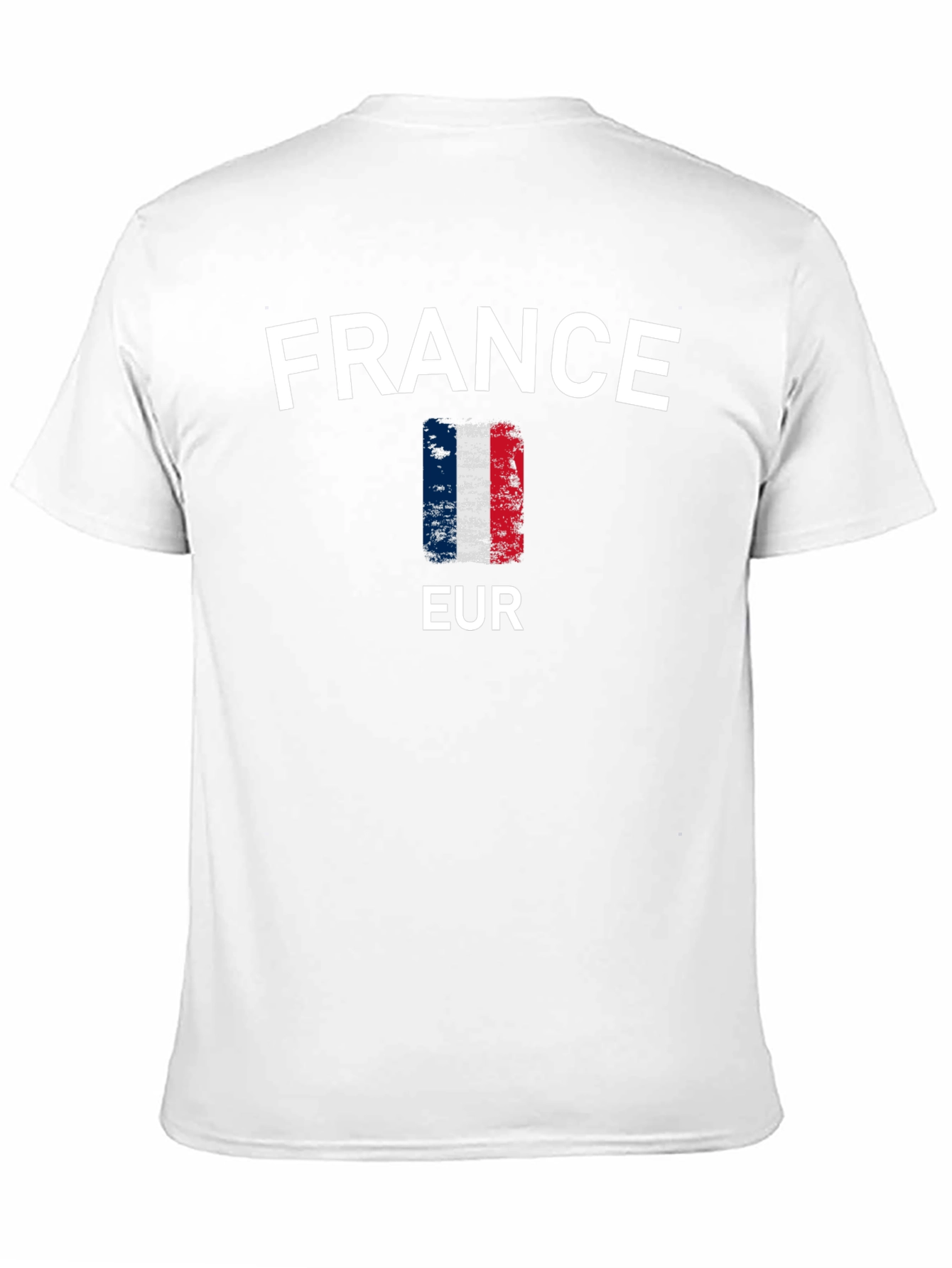 France Flag T-Shirt - Black Cotton Tee