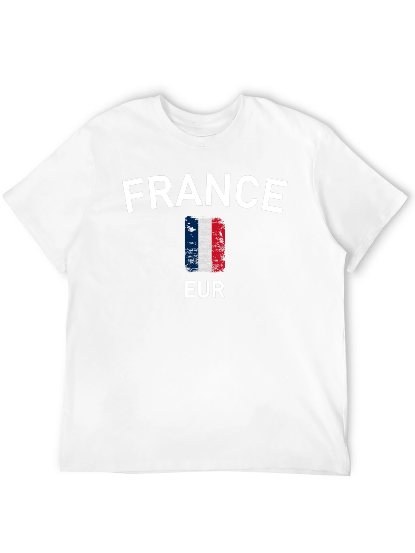 France Flag T-Shirt - Black Cotton Tee