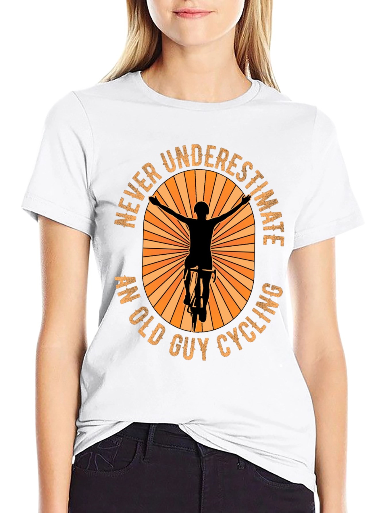 Never Underestimate An Old Guy Cycling T-Shirt