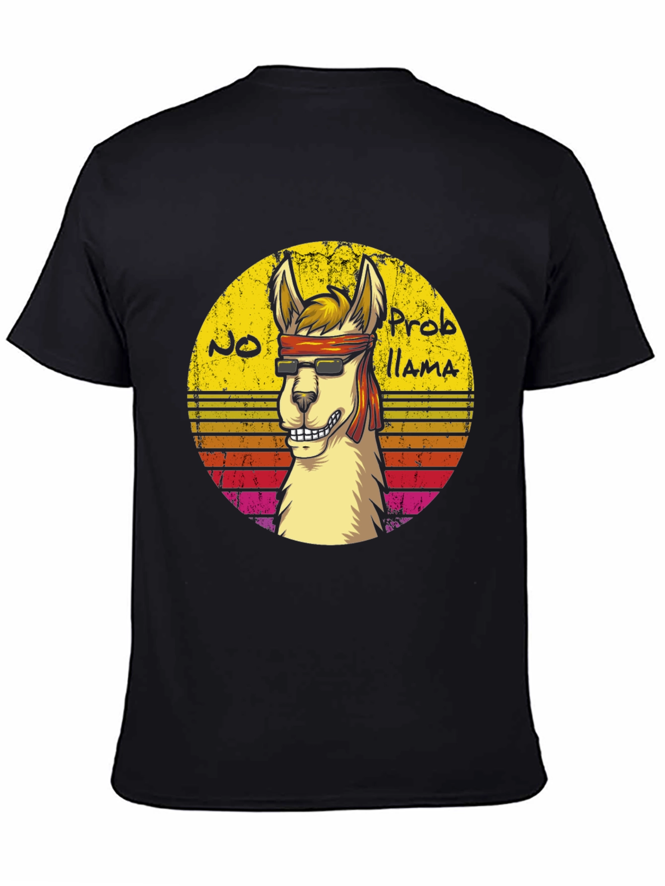 Cool Llama Graphic Tee - No Probllama Funny T-Shirt