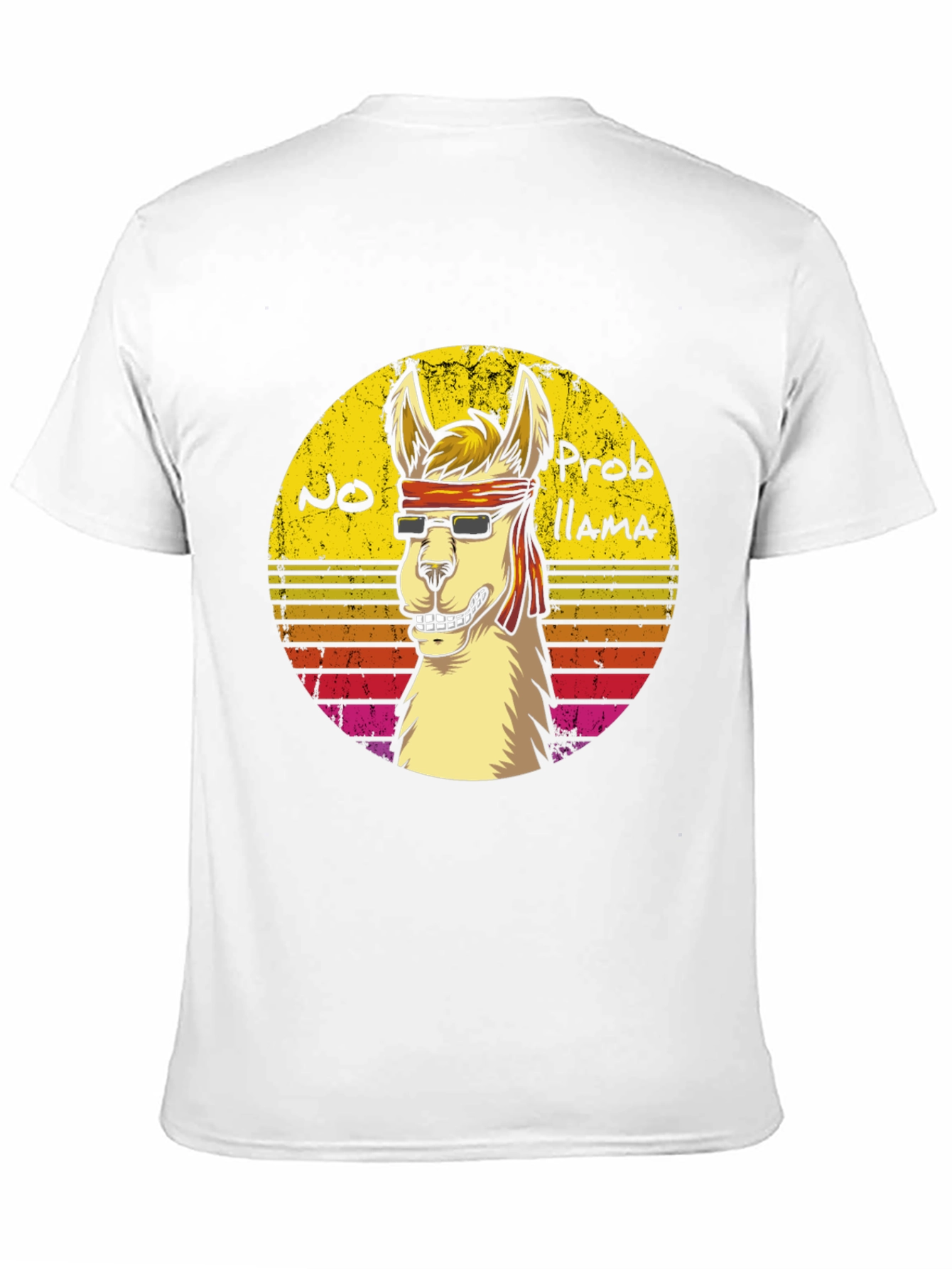 Cool Llama Graphic Tee - No Probllama Funny T-Shirt