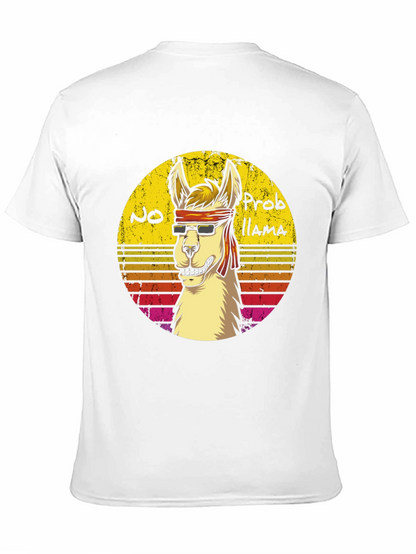 Cool Llama Graphic Tee - No Probllama Funny T-Shirt