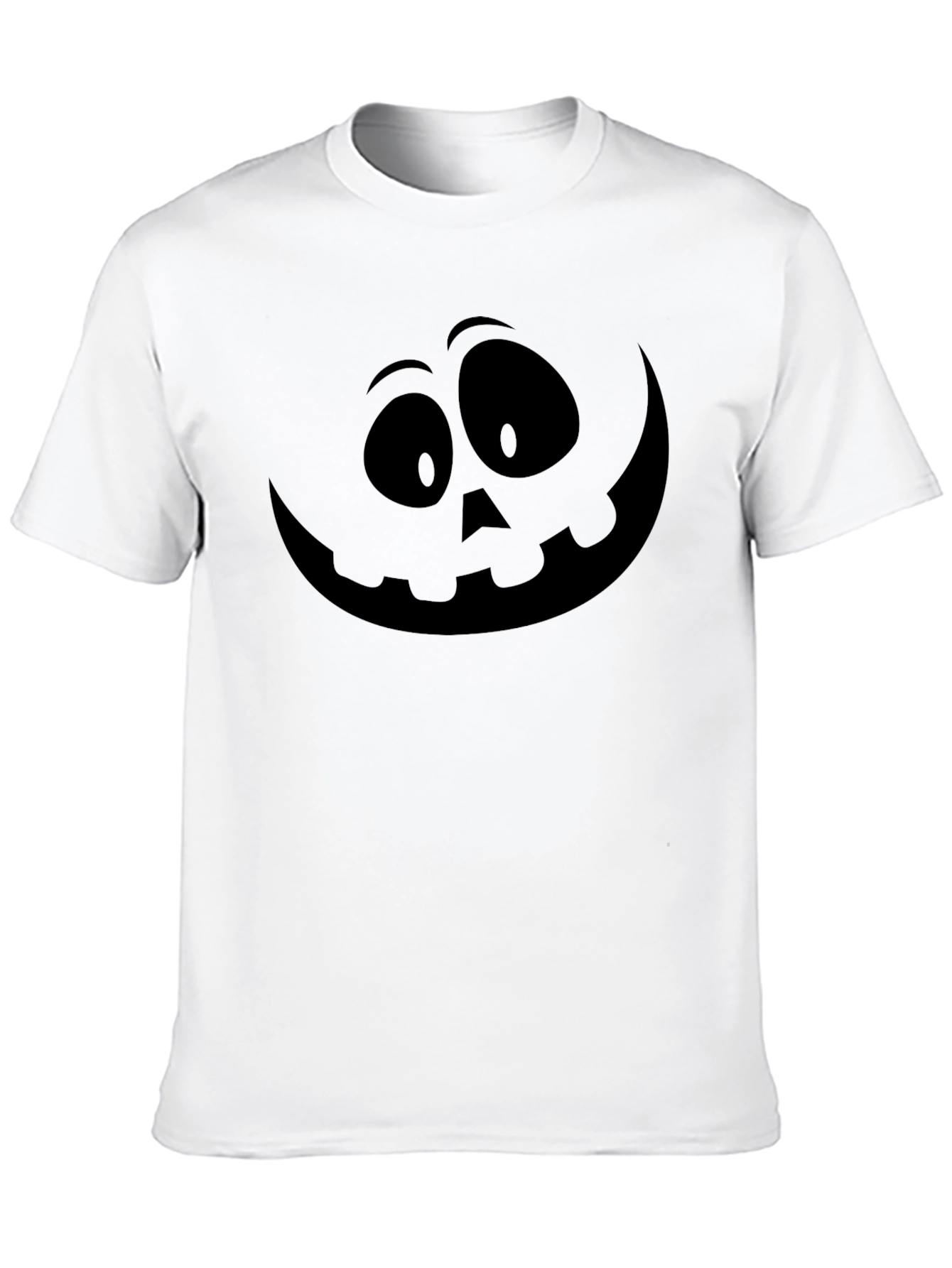 Halloween Pumpkin Face Black T-Shirt