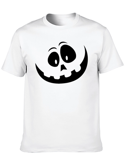 Halloween Pumpkin Face Black T-Shirt