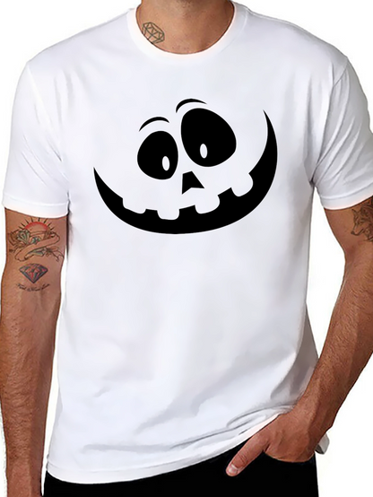 Halloween Pumpkin Face Black T-Shirt