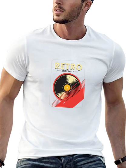 Retro Music Graphic T-Shirt - Stylish Black Tee