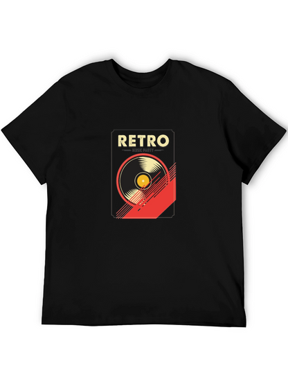 Retro Music Graphic T-Shirt - Stylish Black Tee