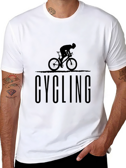 Cycling Graphic T-Shirt | Black Cotton Tee