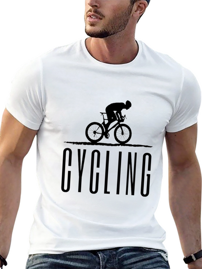 Cycling Graphic T-Shirt | Black Cotton Tee