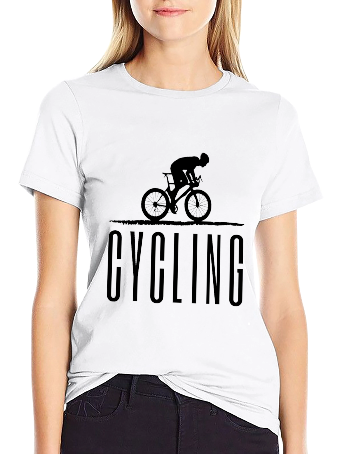 Cycling Graphic T-Shirt | Black Cotton Tee