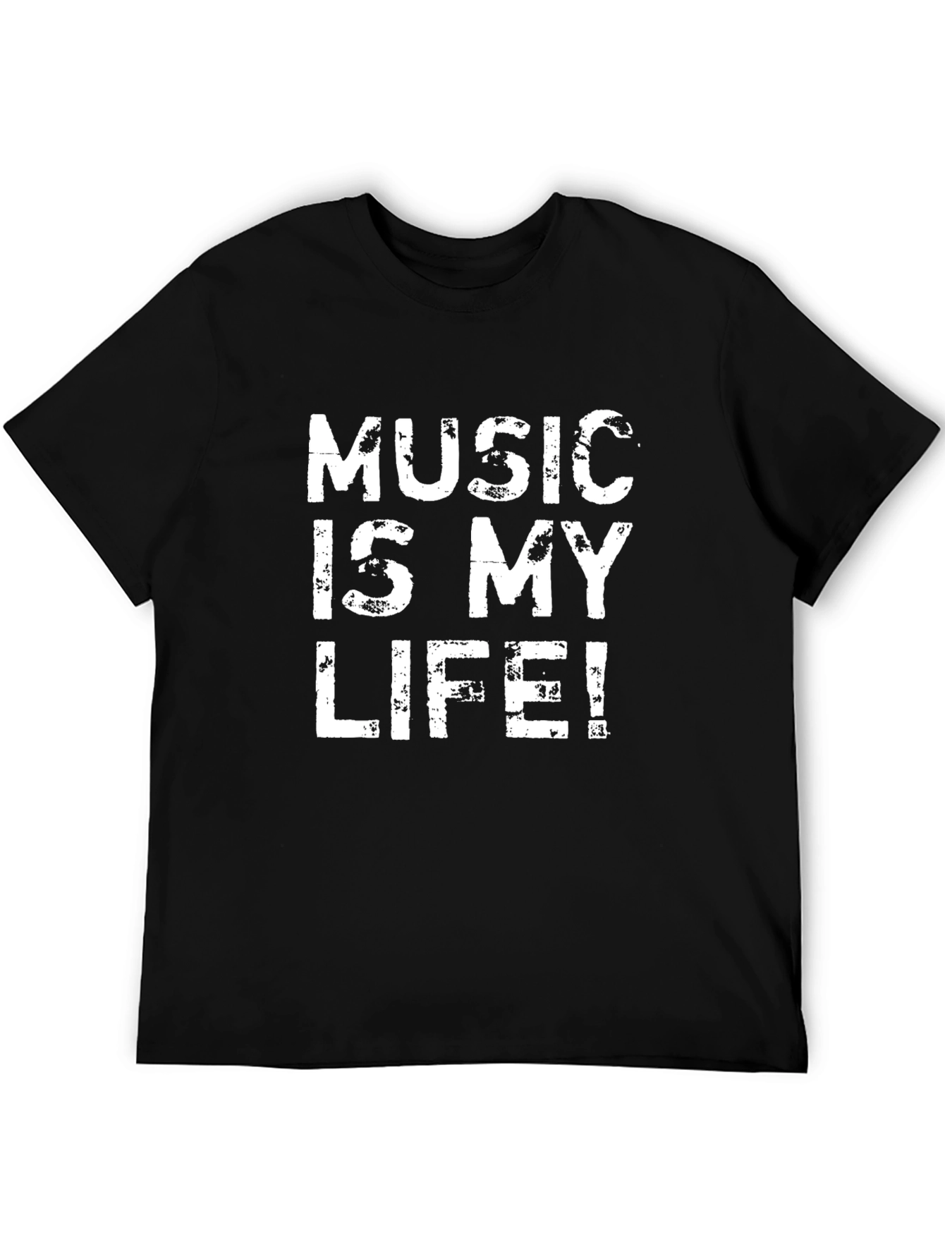 Music Is My Life T-Shirt - Black Cotton Tee