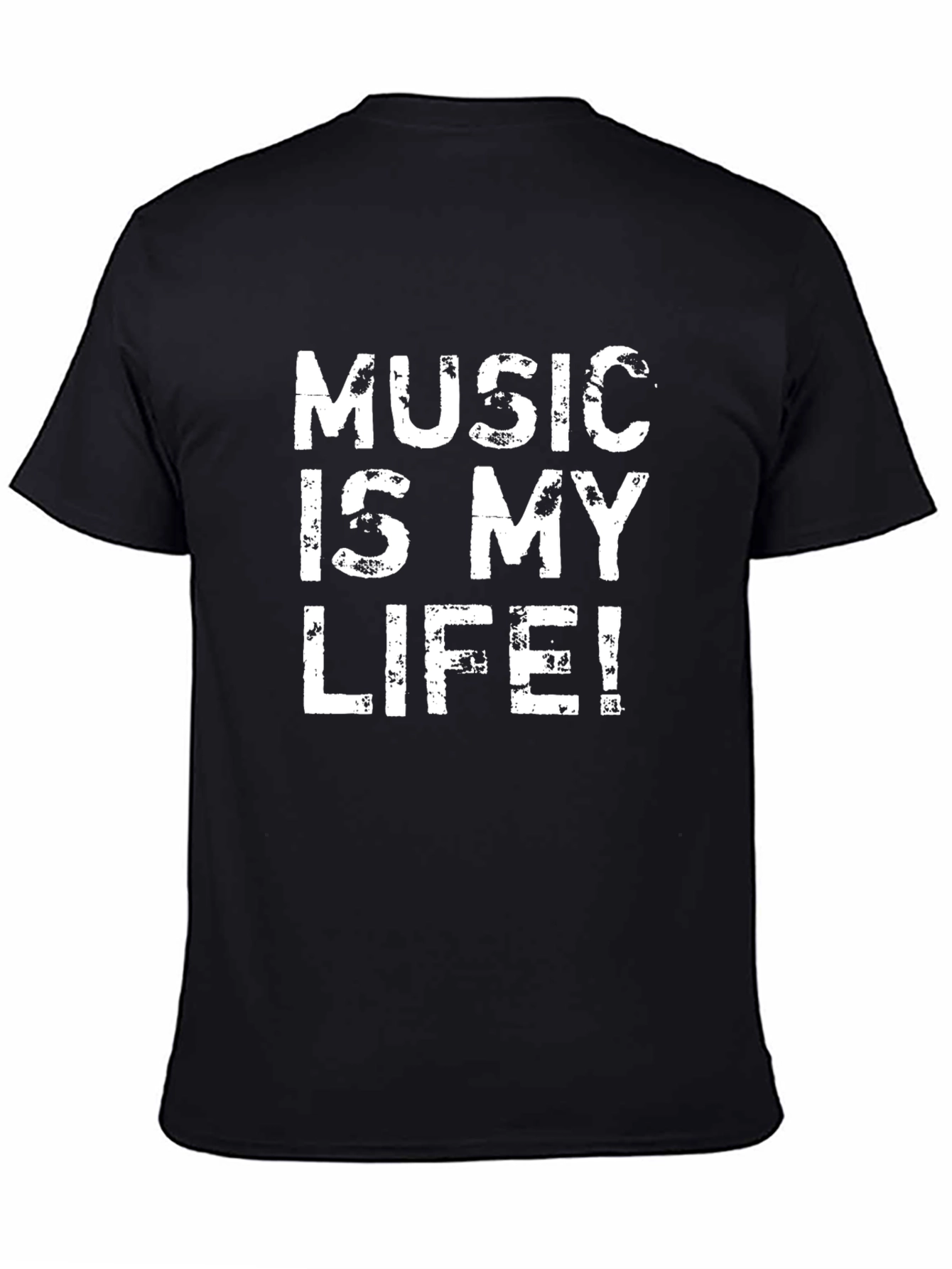 Music Is My Life T-Shirt - Black Cotton Tee