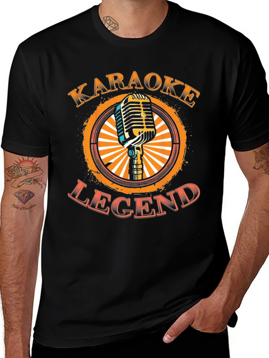 Karaoke Legend T-Shirt - Vintage Microphone Design