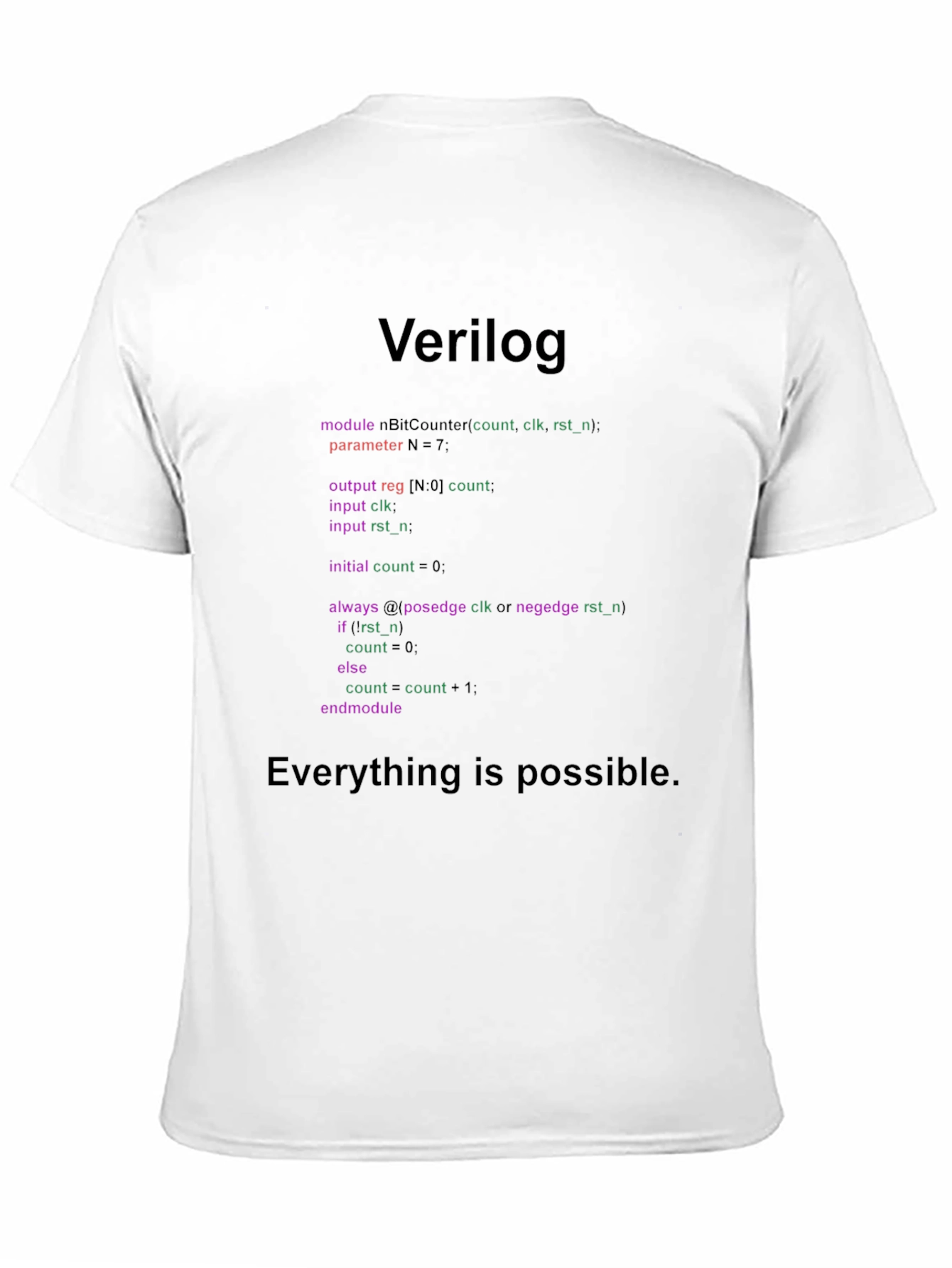 Verilog Code T-Shirt: Programmer Gift