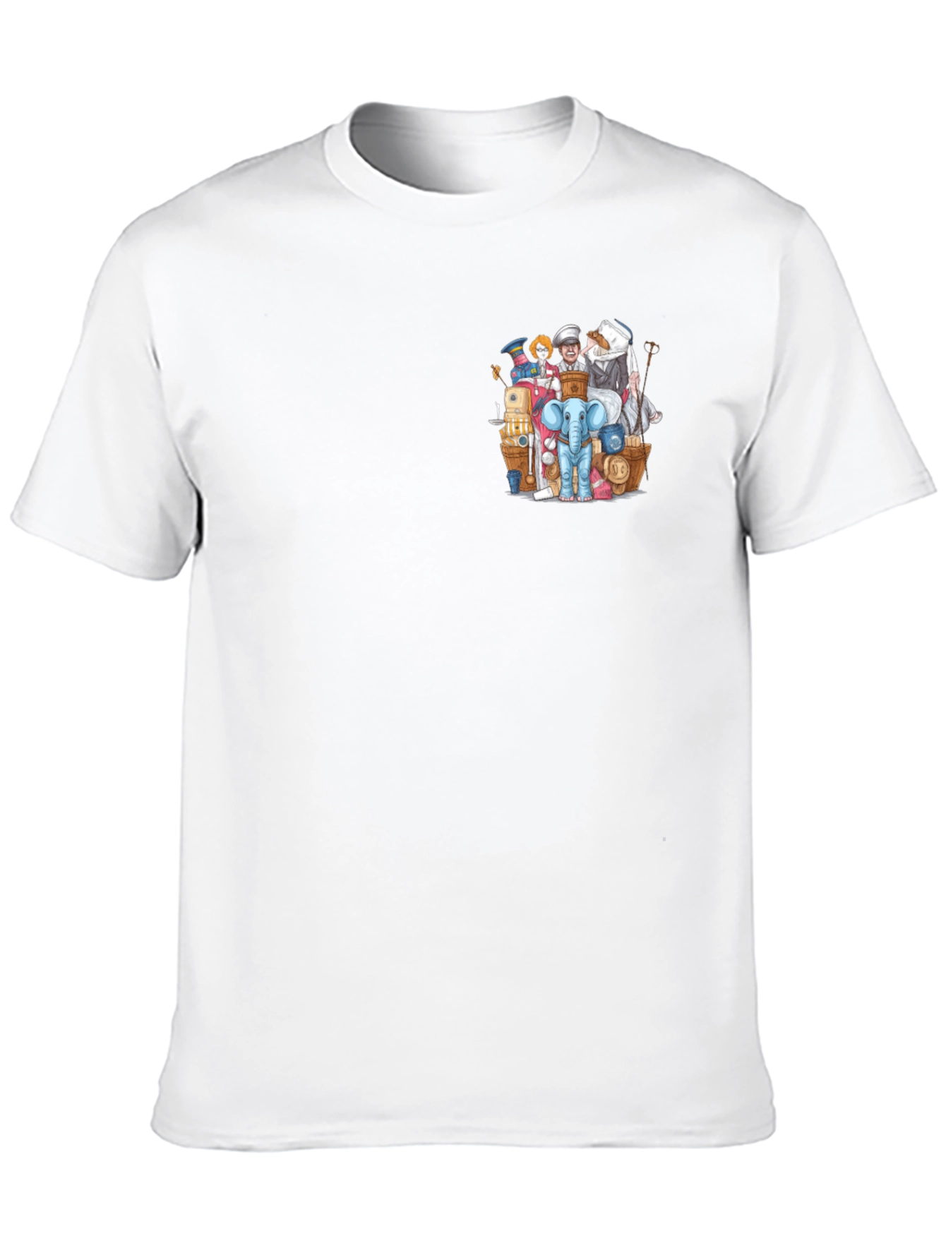 Quirky Cartoon Chest Print T-Shirt