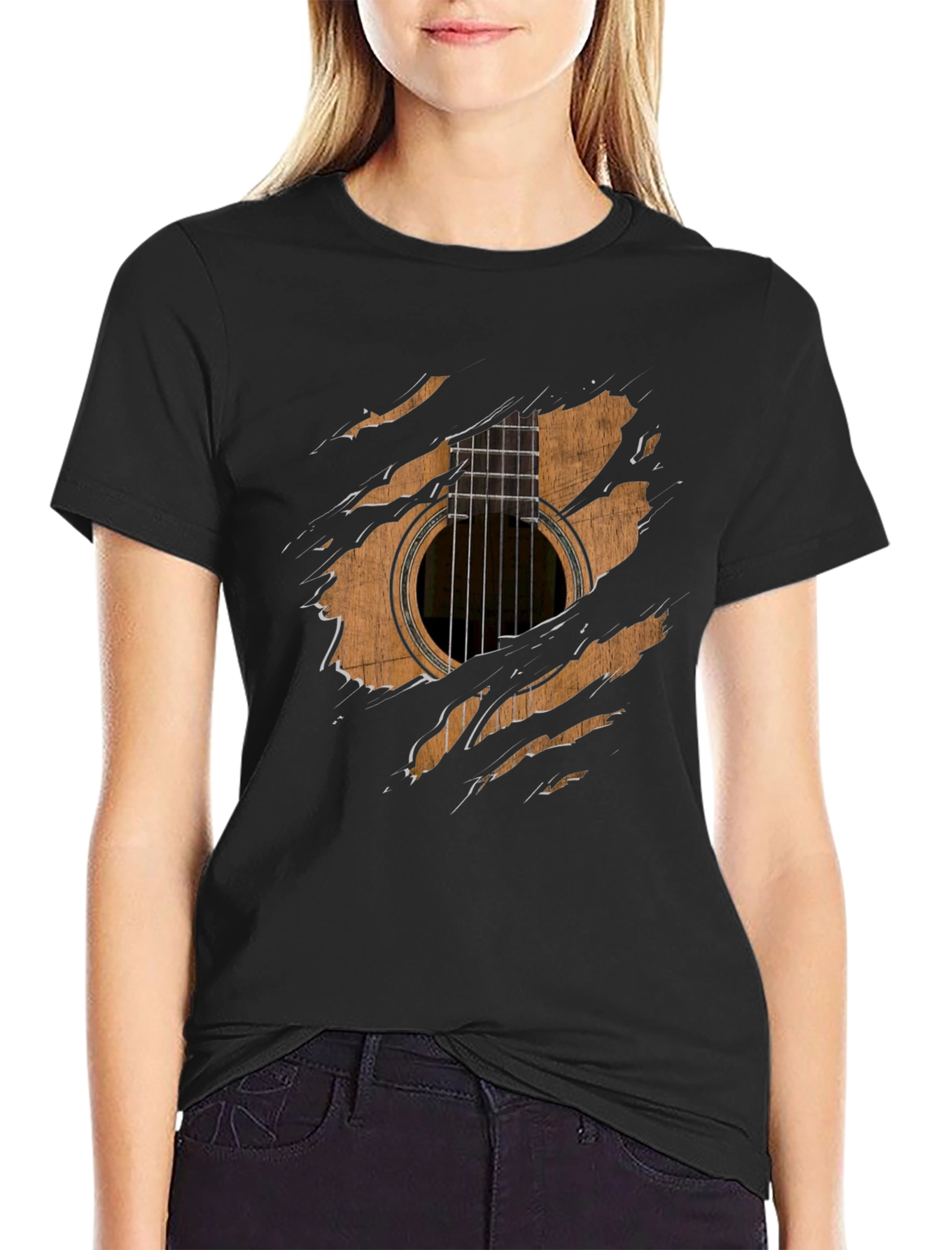 Guitar Ripped T-Shirt