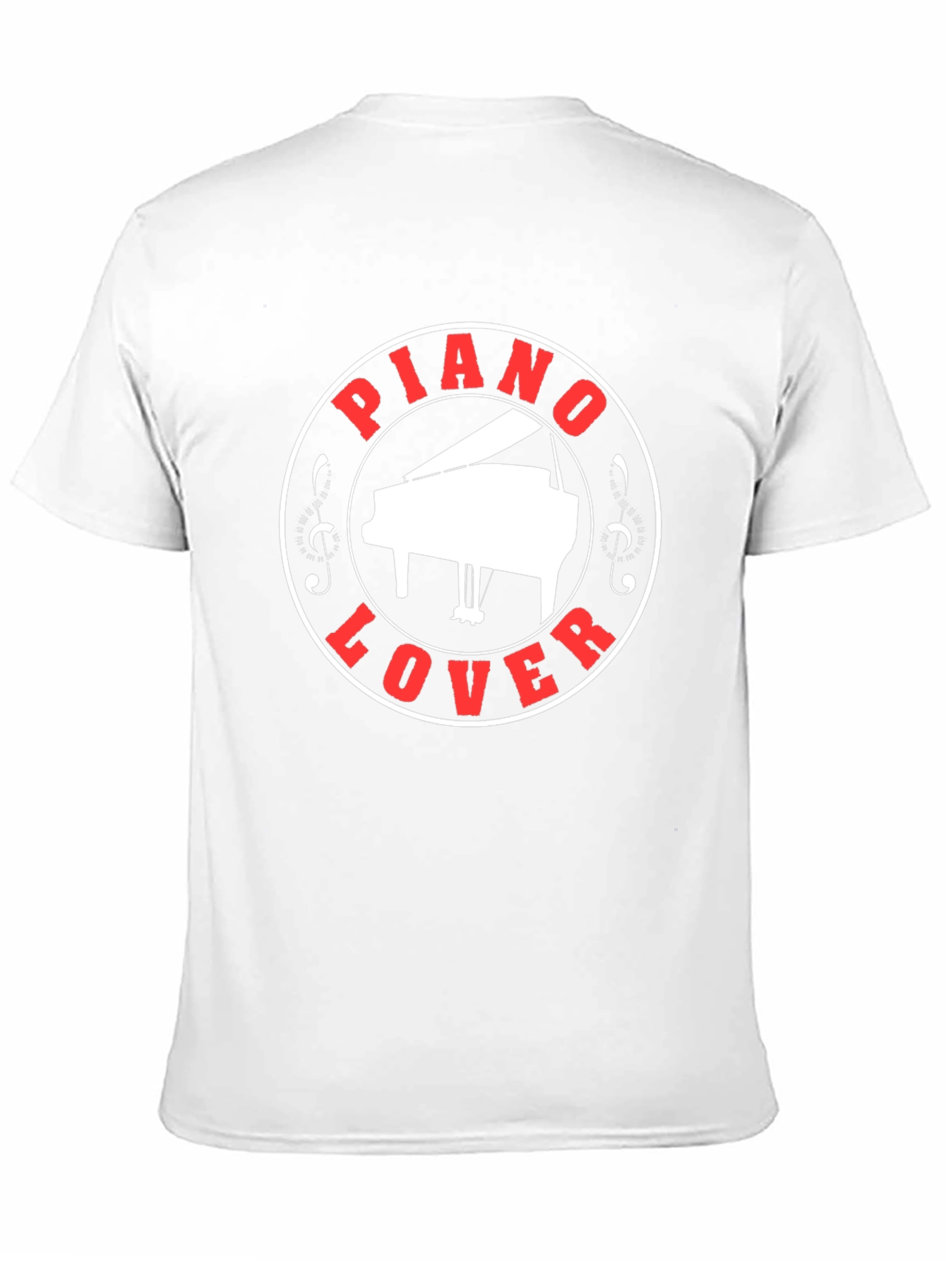 Piano Lover Graphic Tee - Black Cotton T-Shirt