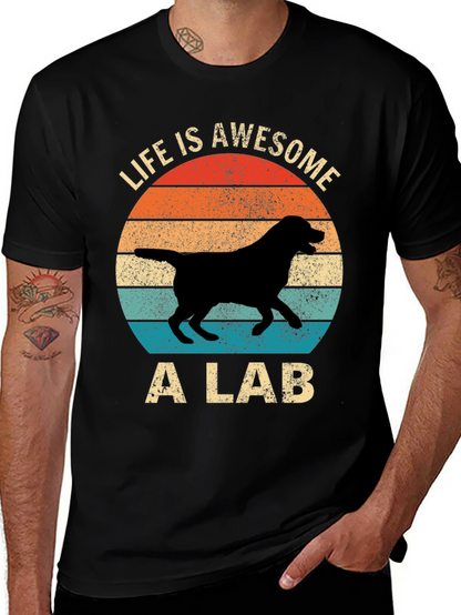 Awesome Lab T-Shirt - Retro Dog Lover Tee