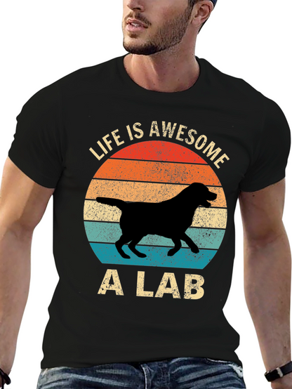 Awesome Lab T-Shirt - Retro Dog Lover Tee