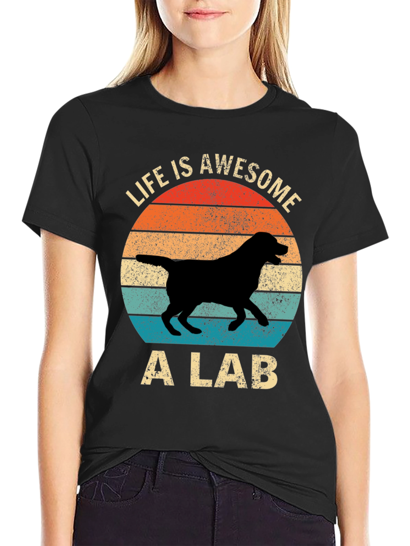 Awesome Lab T-Shirt - Retro Dog Lover Tee