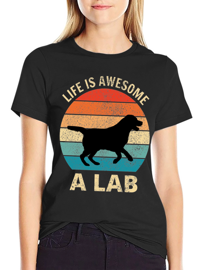 Awesome Lab T-Shirt - Retro Dog Lover Tee