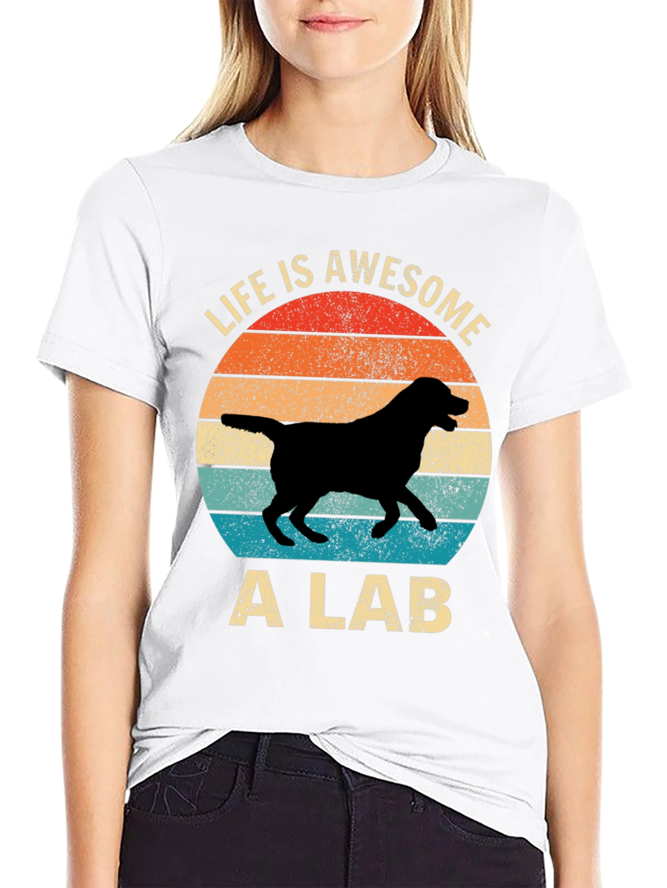 Awesome Lab T-Shirt - Retro Dog Lover Tee