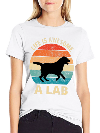 Awesome Lab T-Shirt - Retro Dog Lover Tee