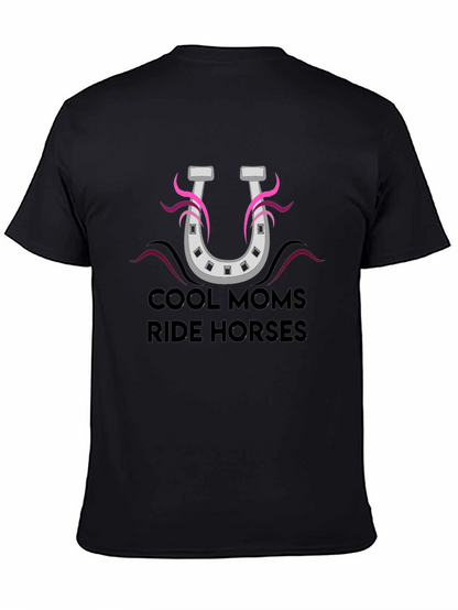Cool Moms Ride Horses Graphic T-Shirt