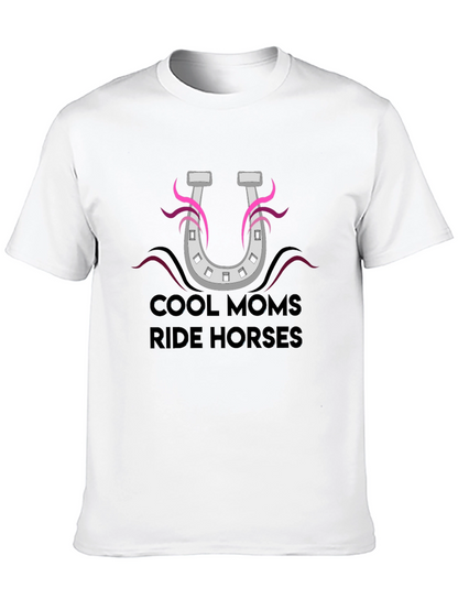 Cool Moms Ride Horses Graphic T-Shirt