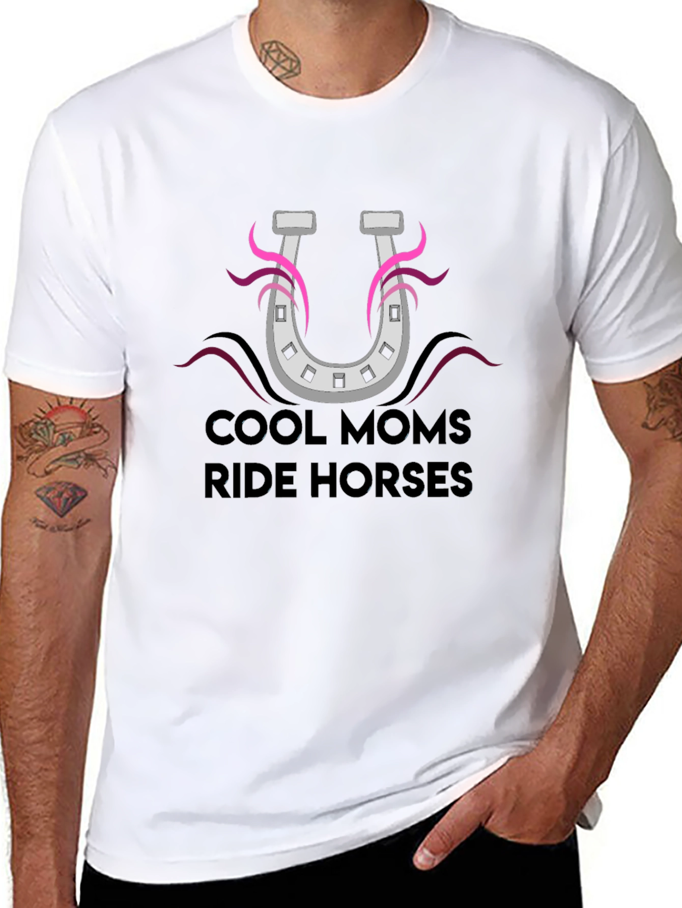 Cool Moms Ride Horses Graphic T-Shirt