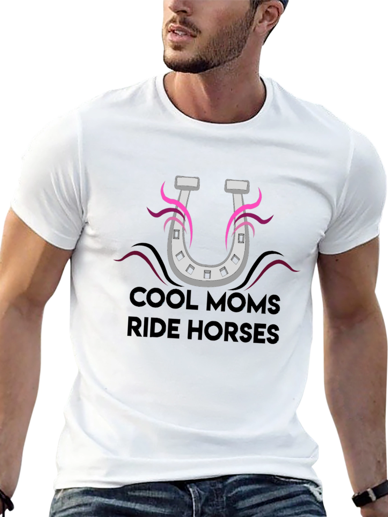 Cool Moms Ride Horses Graphic T-Shirt