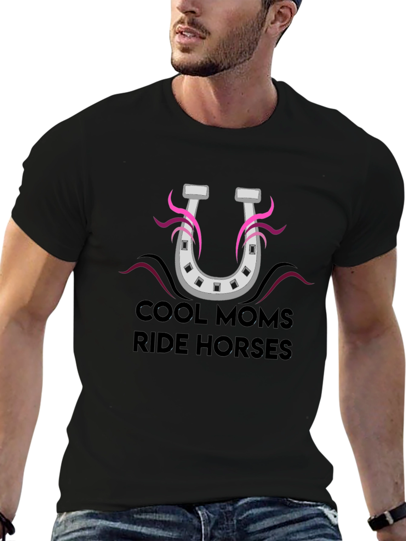 Cool Moms Ride Horses Graphic T-Shirt