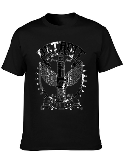 Detroit Motor City Black Graphic Tee